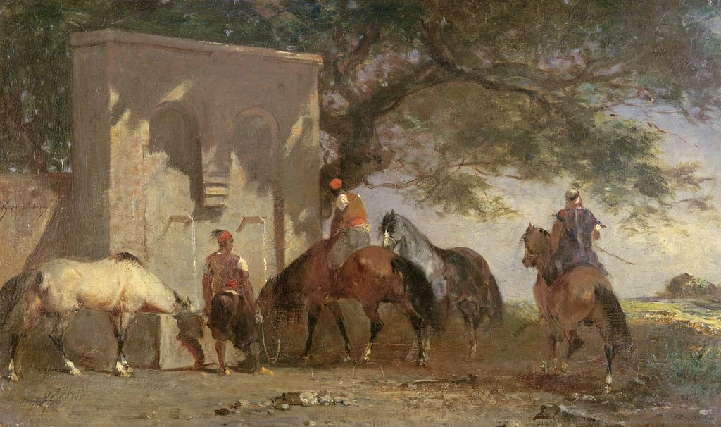 Arabi che abbeverano i cavalli - San Diego Museum of Art